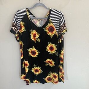 Sunflower Print Women's Top